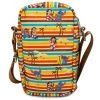 Buckle-Down Disney Lilo & Stitch Poses Stripe Tan Multi Color - Women's Crossdody Wallet