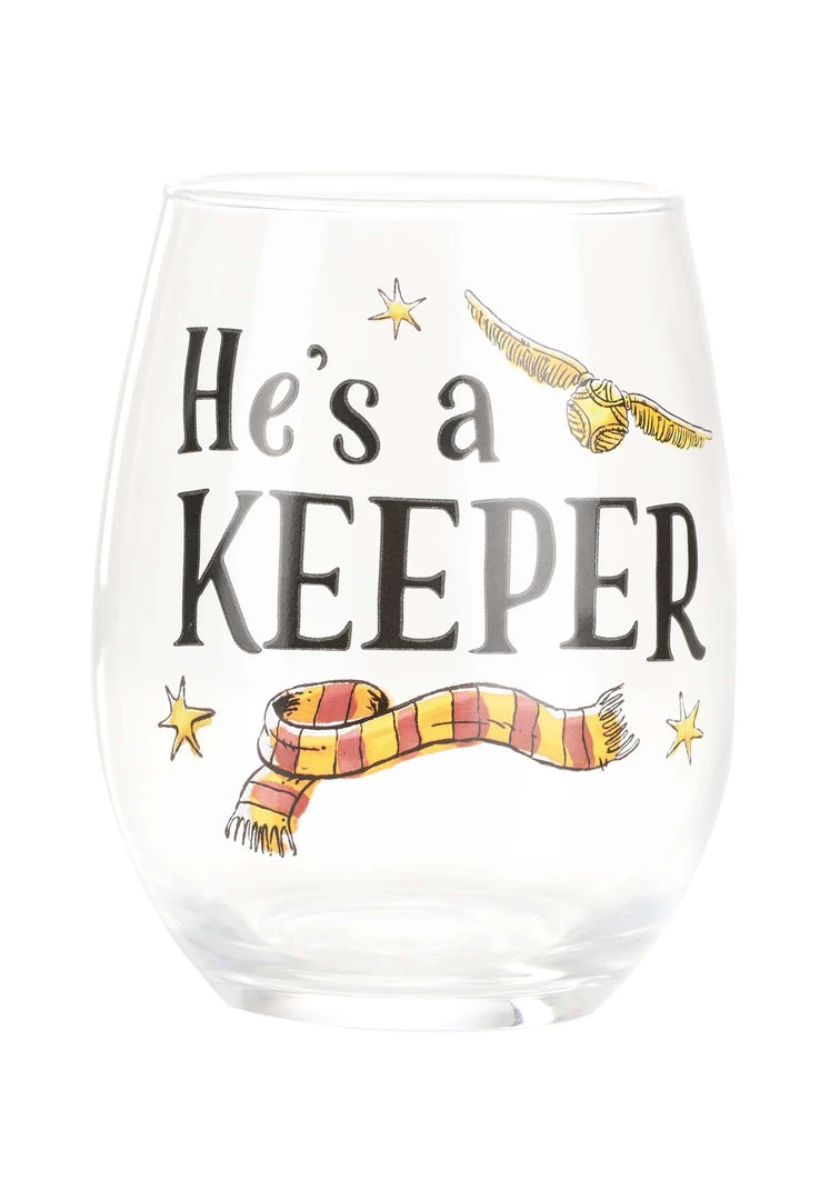 Silver Buffalo Harry Potter S/He's A Keeper 2pc Glass Set 5 Silver Buffalo Harry Potter S/He's A Keeper 2pc Glass Set