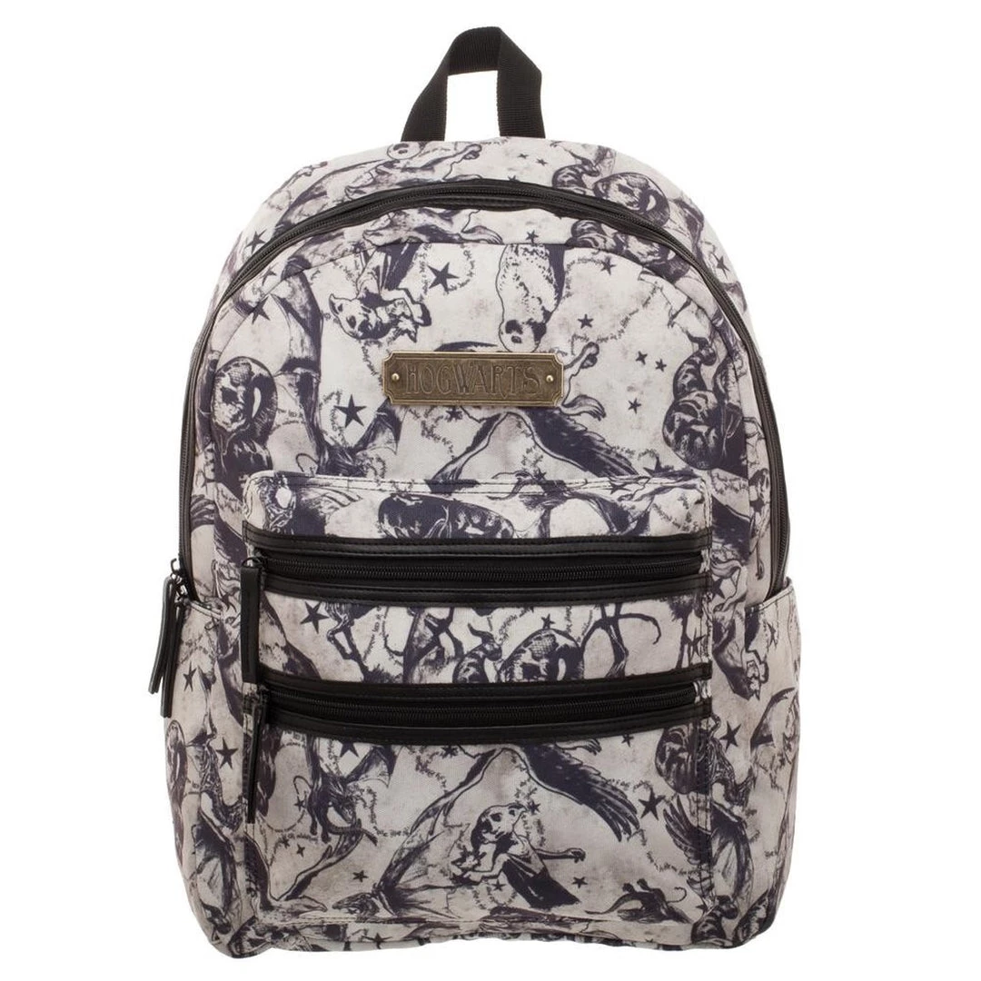 Bioworld Harry Potter Beasts Double Zip Backpack 3 Bioworld Harry Potter Beasts Double Zip Backpack