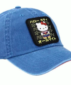 Bioworld Sanrio - Hello Kitty My Hero Academia Pigment Dyed Embroidered Patch Hat