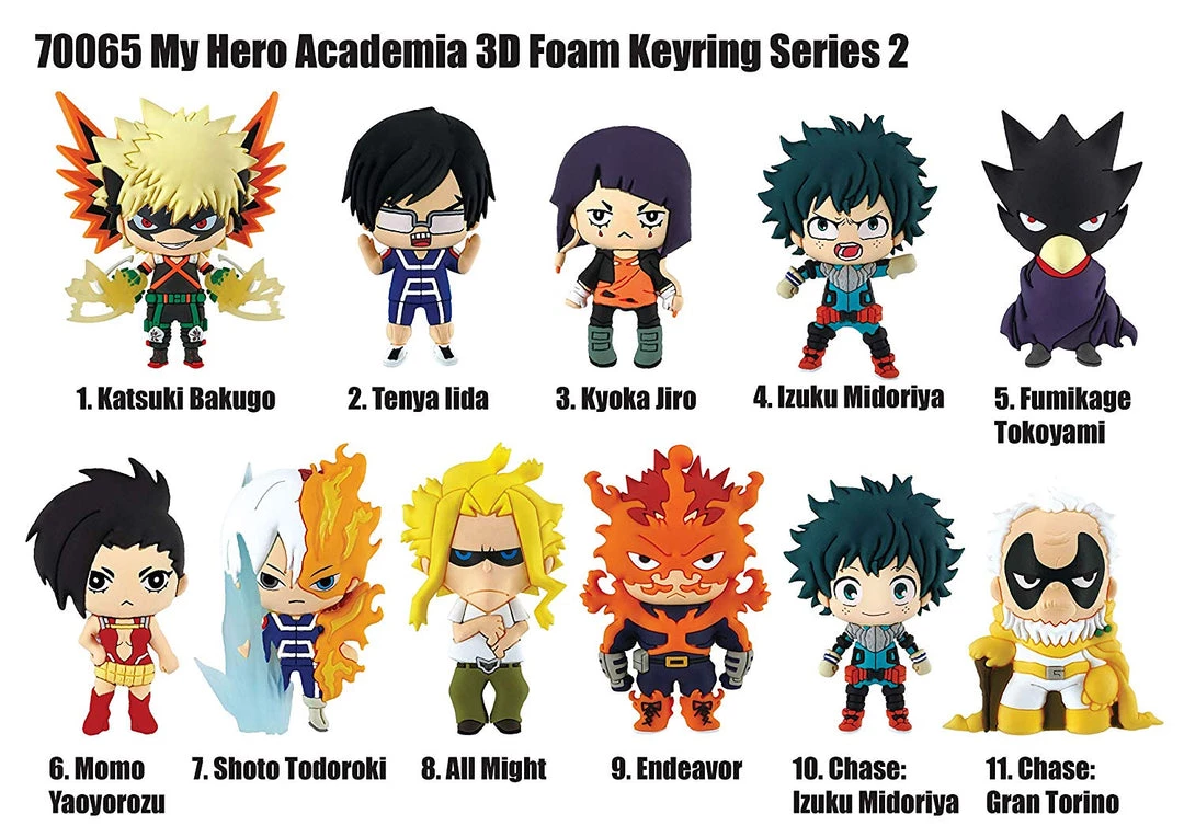 Monogram My Hero Academia Series 2 - 3D Foam Collectible Bag Clip In A Blind Bag 4 Monogram My Hero Academia Series 2 - 3D Foam Collectible Bag Clip In A Blind Bag