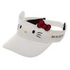 Bioworld Hello Kitty Visor Hat Cat Ears White Bow Hats