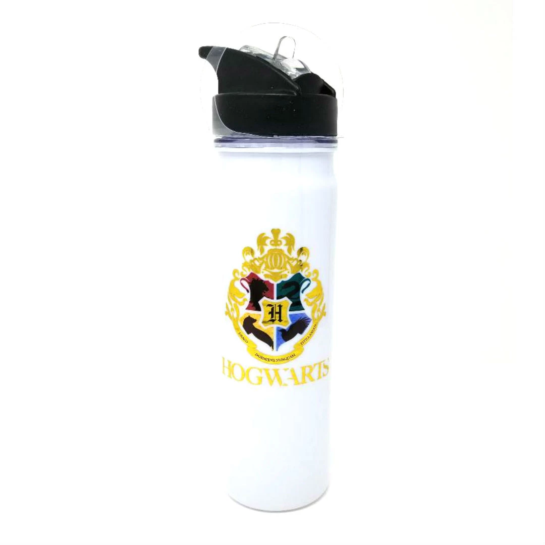 Spoontiques Harry Potter - Hogwarts Crest Metal Flip Top Bottle - White Movies 3 Spoontiques Harry Potter - Hogwarts Crest Metal Flip Top Bottle - White Movies