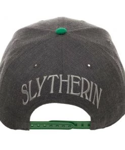 Bioworld Harry Potter - House Slytherin Snake Crest Adjustable Adult Grey Snapback Hat