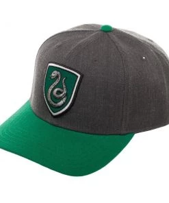 Bioworld Harry Potter - House Slytherin Snake Crest Adjustable Adult Grey Snapback Hat
