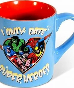 Silver Buffalo Marvel Comics - I Only Date Superheroes - Ceramic Mug, 14oz