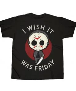 Changes Movies Friday The 13th Jason - Wish It Was Friday Men's Black Shirt