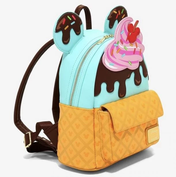 Loungefly Disney Mickey And Minnie Mouse Sweet Ice Cream Mini Backpack 4 Loungefly Disney Mickey And Minnie Mouse Sweet Ice Cream Mini Backpack