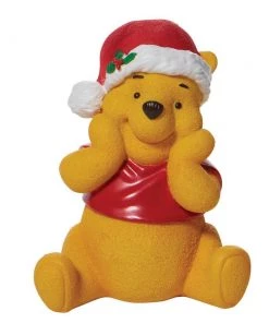 Enesco Disney Winnie The Pooh Santa Hat Holiday Figure