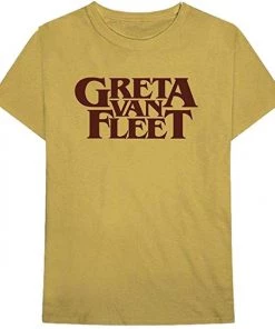 Bravado Greta Van Fleet Men's Old Gold Logo T-Shirt Gold