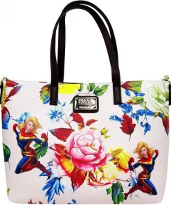 Loungefly Marvel Captain Marvel Floral Purse