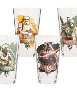 Vandor Star Wars Set Of Four 16 Oz Glasses Disney