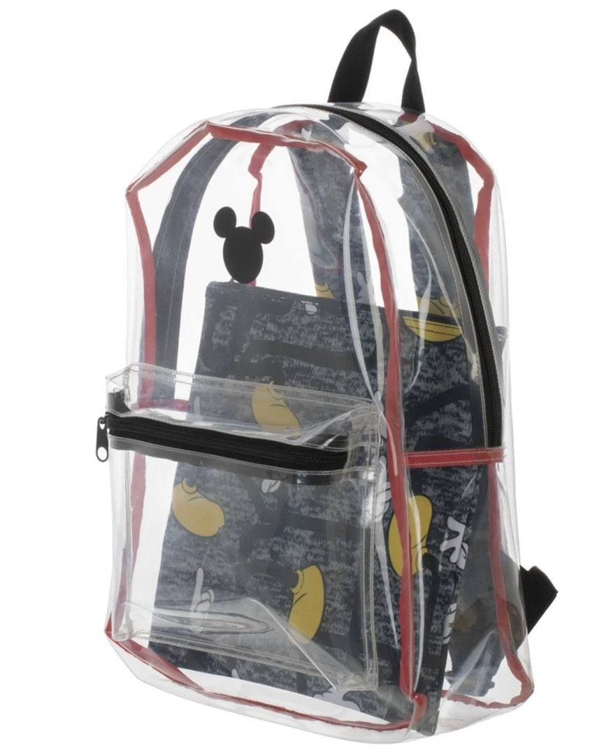 Bioworld Mickey Mouse Clear Backpack Disney 3 Bioworld Mickey Mouse Clear Backpack Disney