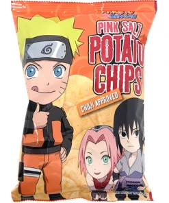Asian Food Grocer Naruto Shippuden Pink Salt Potato Chips 54g