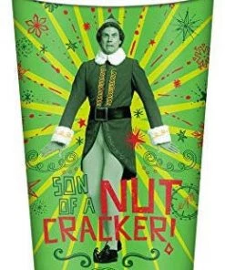 Silver Buffalo Movies Warner Brothers Elf OMG Santa Paper Plate, Cup And Napkin Party Pack, 60 Piece, Multicolor 8 Silver Buffalo Movies Warner Brothers Elf OMG Santa Paper Plate, Cup And Napkin Party Pack, 60 Piece, Multicolor