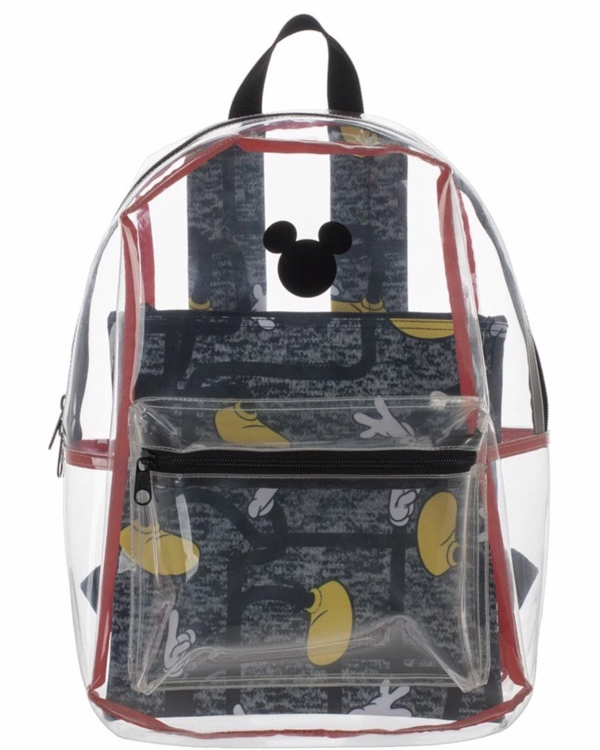 Bioworld Mickey Mouse Clear Backpack Disney 6 Bioworld Mickey Mouse Clear Backpack Disney