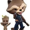 Beast Kingdom Rocket With Groot - Guardians Of The Galaxy Vol. 2 Egg Attack Action EAA-049 4” Action Figure