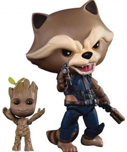 Beast Kingdom Rocket With Groot - Guardians Of The Galaxy Vol. 2 Egg Attack Action EAA-049 4” Action Figure