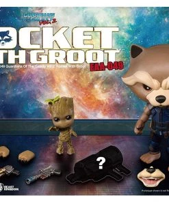 Beast Kingdom Rocket With Groot - Guardians Of The Galaxy Vol. 2 Egg Attack Action EAA-049 4” Action Figure