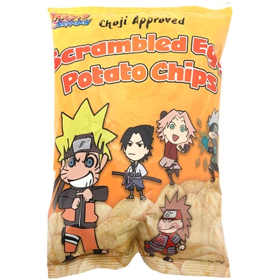 Asian Food Grocer Naruto Shippuden Scrambled Egg Potato Chips 54g 3 Asian Food Grocer Naruto Shippuden Scrambled Egg Potato Chips 54g