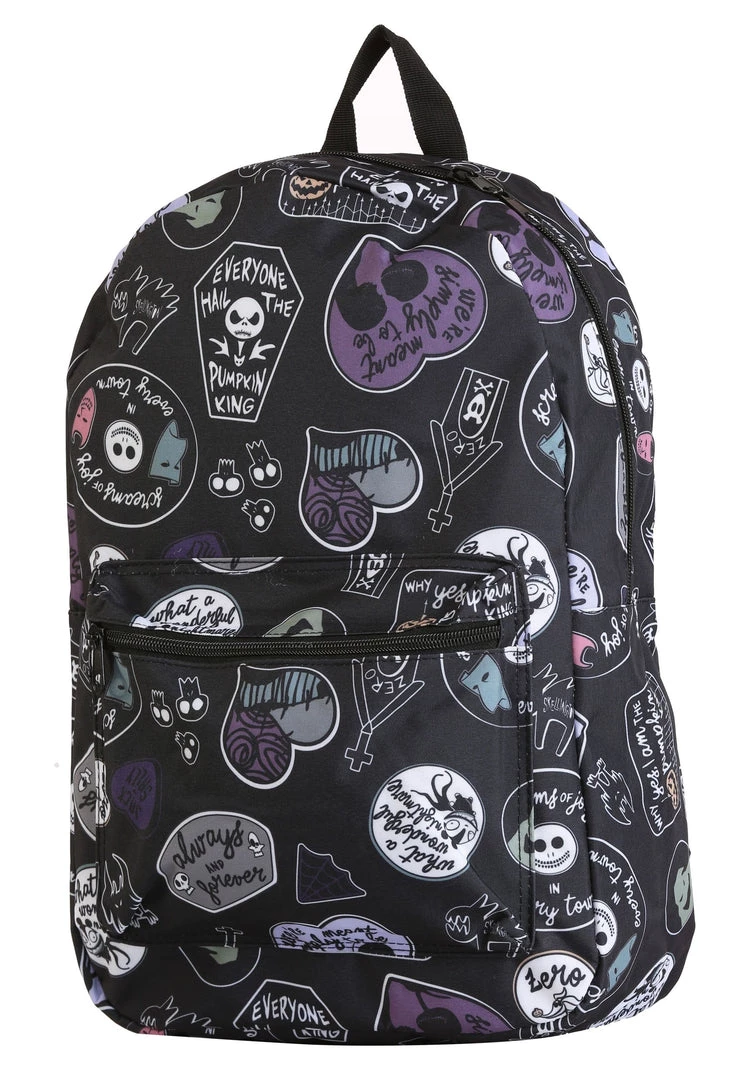 Bioworld Nightmare Before Christmas Patches Sublimated Backpack Disney 3 Bioworld Nightmare Before Christmas Patches Sublimated Backpack Disney