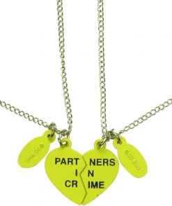 NECA DC Comics Batman Logo Partners Sweetheart Necklace Set