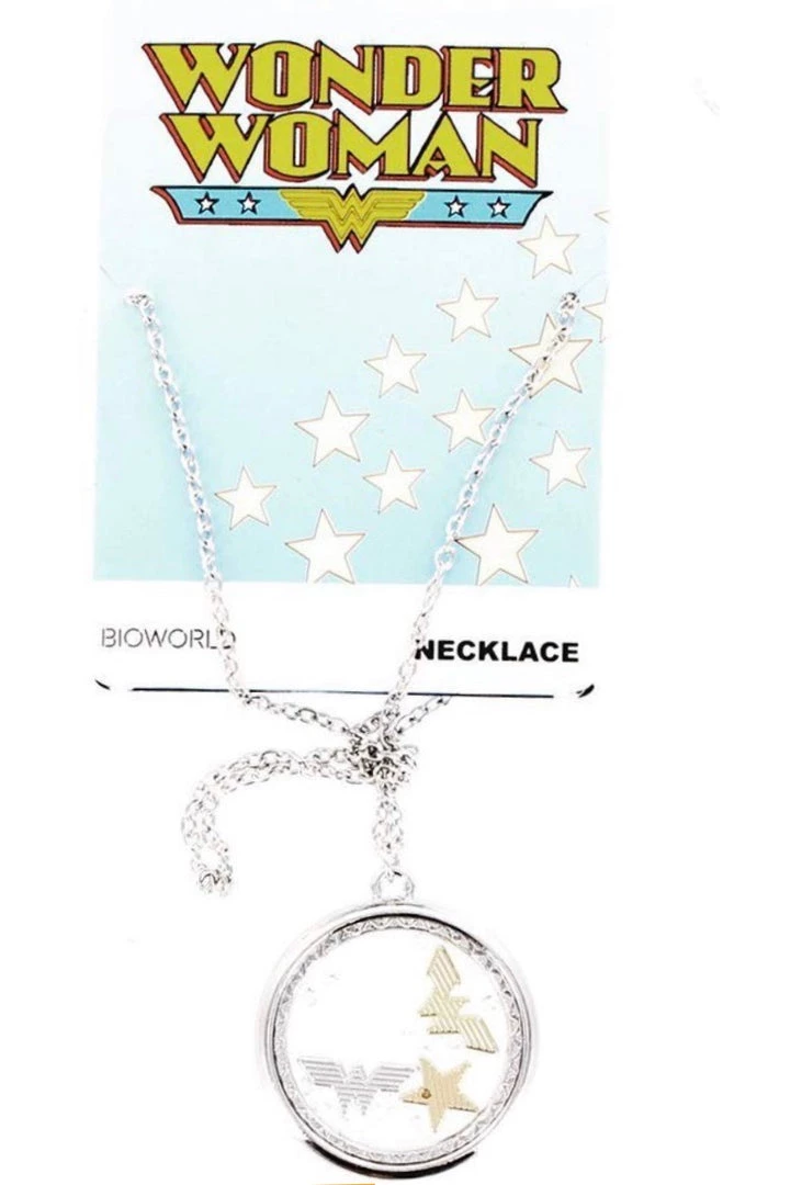 Bioworld DC Comics Wonder Woman Charm Shaker Necklace 3 Bioworld DC Comics Wonder Woman Charm Shaker Necklace
