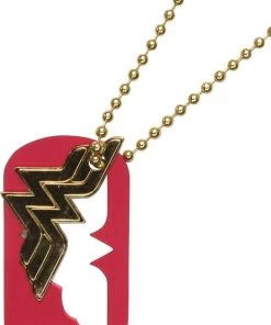 Kryptonite Character Store Wonder Woman Cut Out Dog Tag Necklace DC Comics