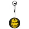 Body Vibe 14g 7/16 316L Stainless Steel Iron Man Face Logo Navels Disney