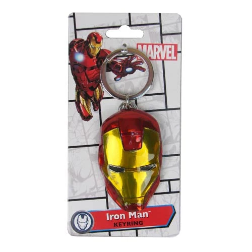 Monogram Marvel Iron Man Classic Face Color Pewter Keyring 3 Monogram Marvel Iron Man Classic Face Color Pewter Keyring