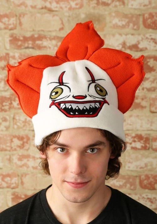 Bioworld Adult IT Pennywise Clown Big Face Beanie 3 Bioworld Adult IT Pennywise Clown Big Face Beanie