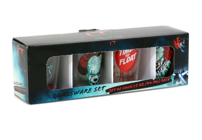 Silver Buffalo IT Chapter Two Pennywise Mini Glass Set 3 Silver Buffalo IT Chapter Two Pennywise Mini Glass Set