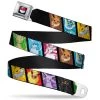 Buckle-Down Anime Pokemon Poke Ball Full Color Eevee Evolution Seatbelt Buckle Belt