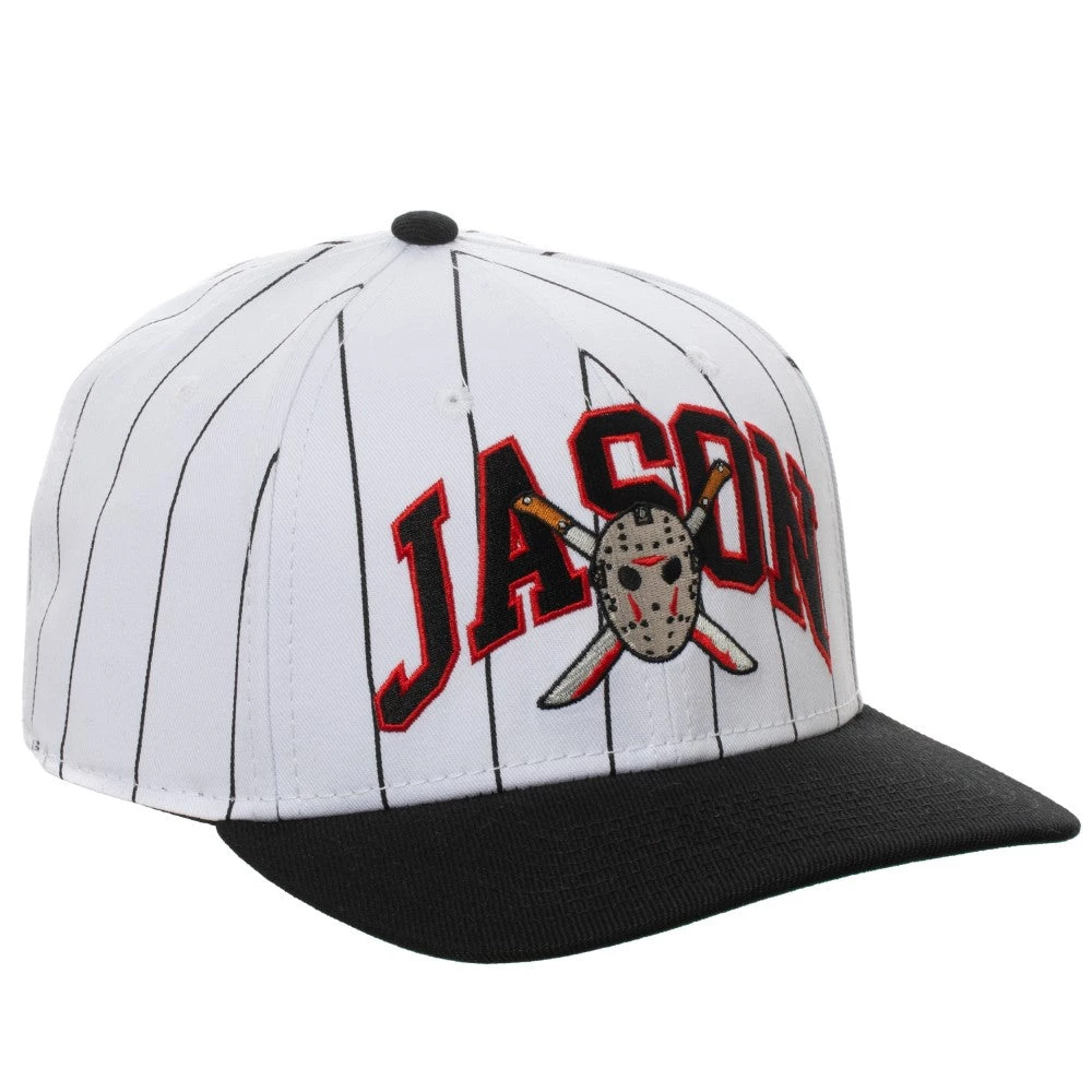 Bioworld Friday The 13th - Pinstripe Pre-Curved Snapback Hat Movies 5 Bioworld Friday The 13th - Pinstripe Pre-Curved Snapback Hat Movies