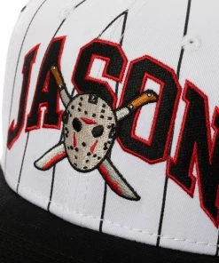 Bioworld Friday The 13th - Pinstripe Pre-Curved Snapback Hat Movies 13 Bioworld Friday The 13th - Pinstripe Pre-Curved Snapback Hat Movies