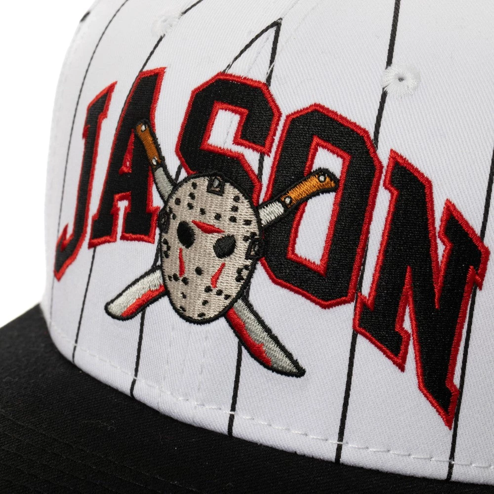 Bioworld Friday The 13th - Pinstripe Pre-Curved Snapback Hat Movies 8 Bioworld Friday The 13th - Pinstripe Pre-Curved Snapback Hat Movies