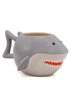 Silver Buffalo Jaws Shark Ceramic 3D Sculpted Mug