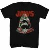 American Classics Movies JAWS Movie Inferior - Floral Print Shark Adult Fitted Short Sleeve T-shirt