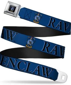 Buckle-Down Movies Harry Potter RAVENCLAW & Crest Blue/Black Seatbelt Belt