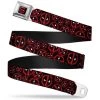 Buckle-Down Marvel Deadpool Splatter Logo Black/Red/White Seatbelt Belt