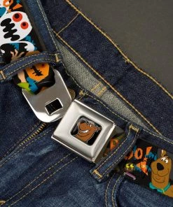 Buckle-Down Scooby Doo Face Full Color Black Halloween2 Ghost Boo! SeatBelt Belts