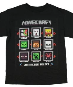 JINX Video Games Minecraft Adventure - Boys' Size Character Group T-shirt