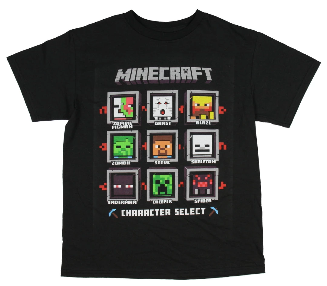 JINX Video Games Minecraft Adventure - Boys' Size Character Group T-shirt 3 JINX Video Games Minecraft Adventure - Boys' Size Character Group T-shirt
