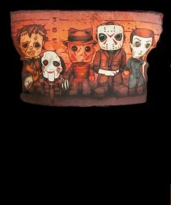 Get Down Art Horror - Killer Line-Up Adult Fitted T-shirt