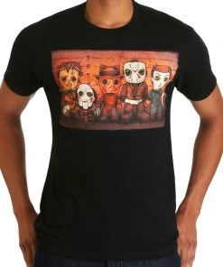 Get Down Art Horror - Killer Line-Up Adult Fitted T-shirt