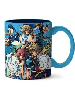 Silver Buffalo Disney Kingdom Hearts Stacked Group Jumbo Ceramic Mug, 20-ounces