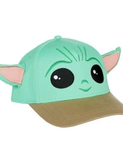 Bioworld Disney Star Wars The Mandalorian Grogu Big Face Youth Pre-Curved Bill Snapback