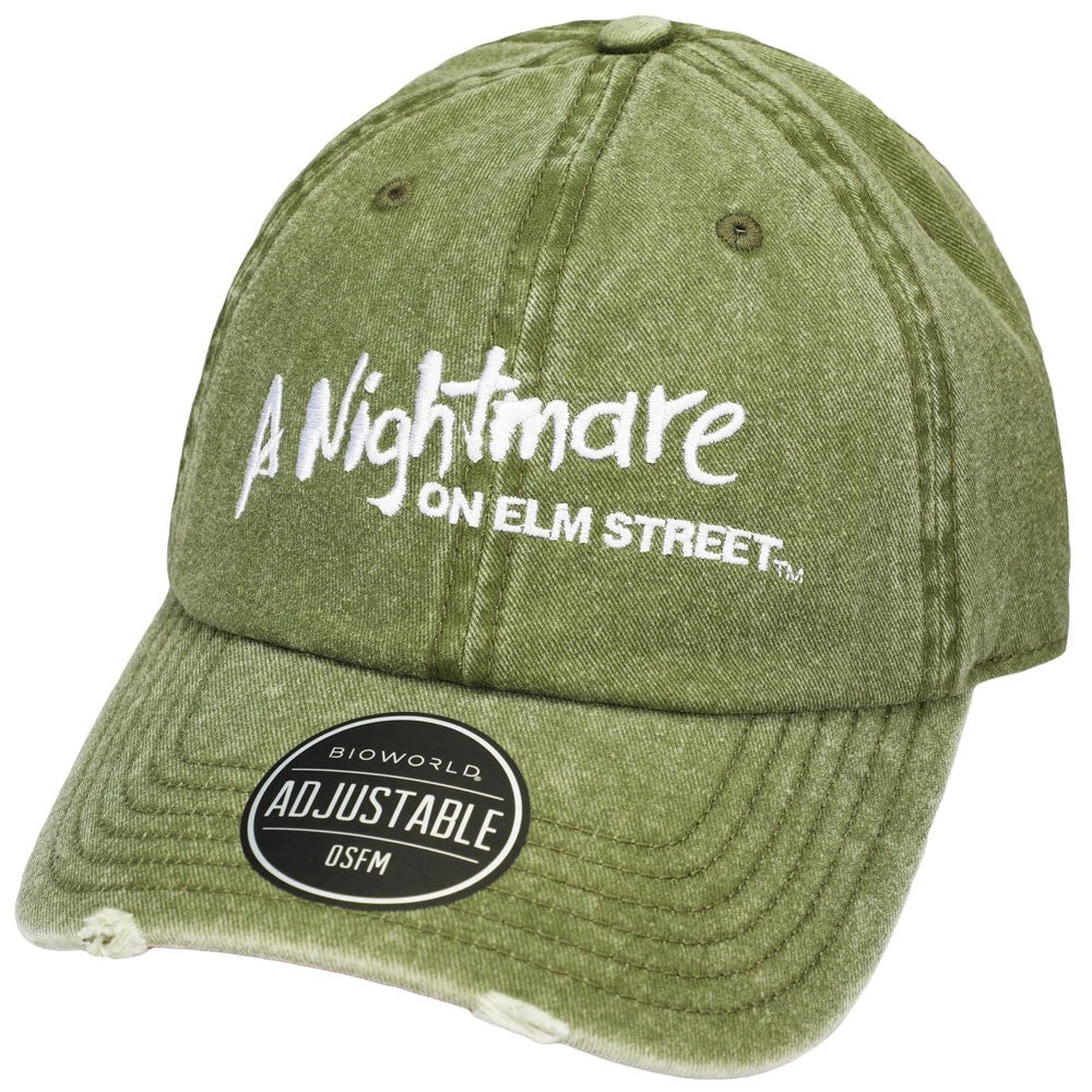 Bioworld Nightmare On Elm Street Distressed Dad Hat 3 Bioworld Nightmare On Elm Street Distressed Dad Hat