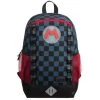 Bioworld Super Mario Navy Check Backpack 1 Bioworld Super Mario Navy Check Backpack