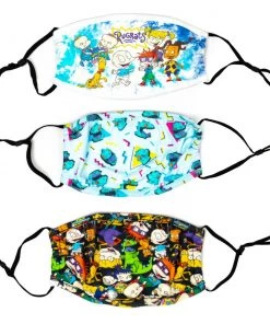 Bioworld Rugrats 3 Pack Adjustable Face Covers Anime